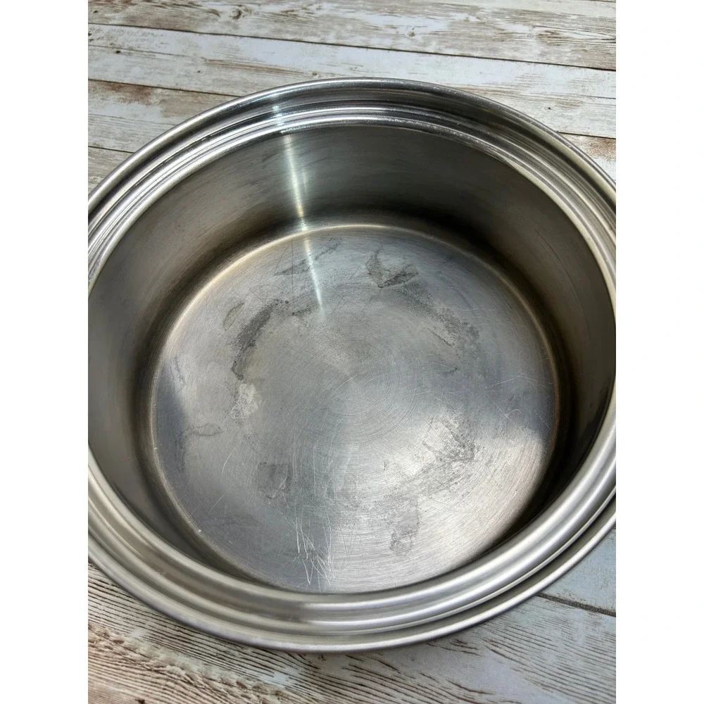 Lustre Craft Saucepan Silver Stainless Steel 2 Quart Pot USA Multi-Ply Skillet